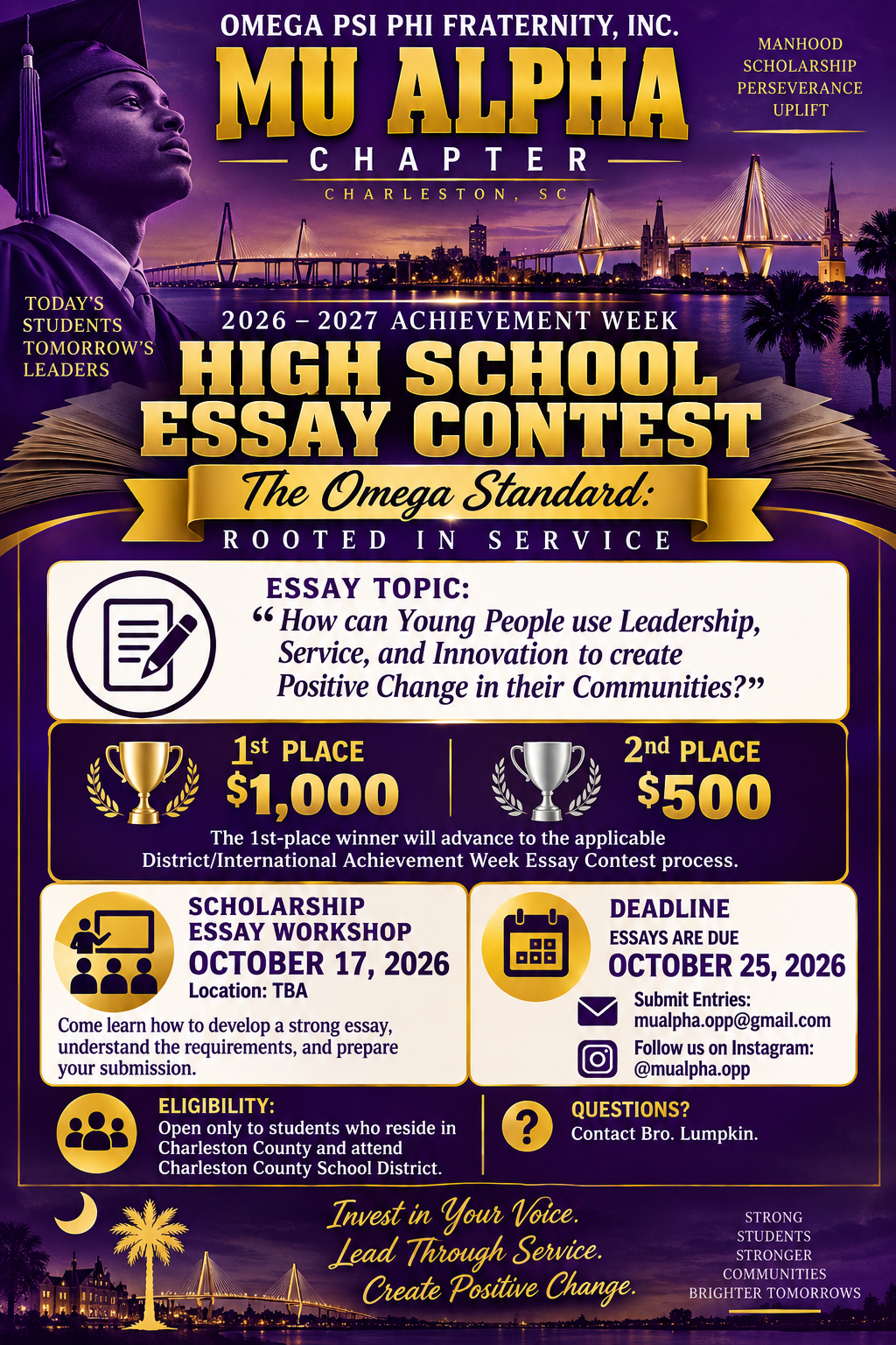2026-2027 High School Essay Contest flyer